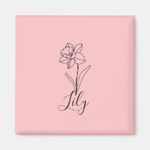Imã Presente Personalizado de Flor de Nascimento do Na