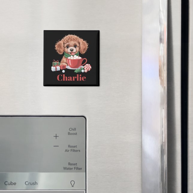 Imã Presente Personalizado Nome Toy Poodle Amante de C (In Situ (Fridge))