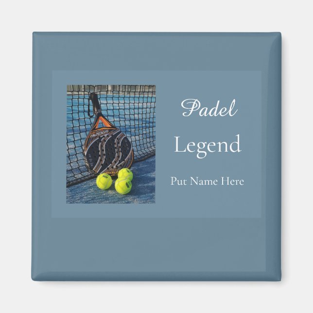 Imã Presente Personalizado Padel Legend para Ele (Frente)