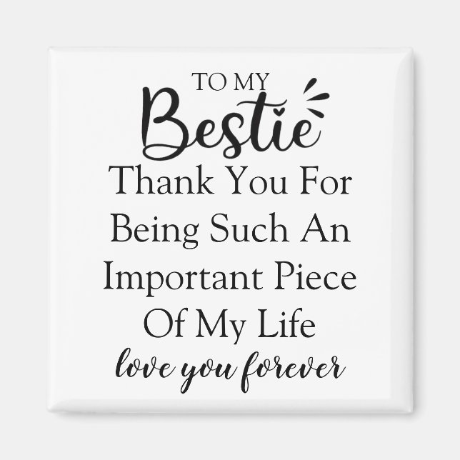 Imã Presente Personalizado Para Mulher Melhor Amiga (Frente)