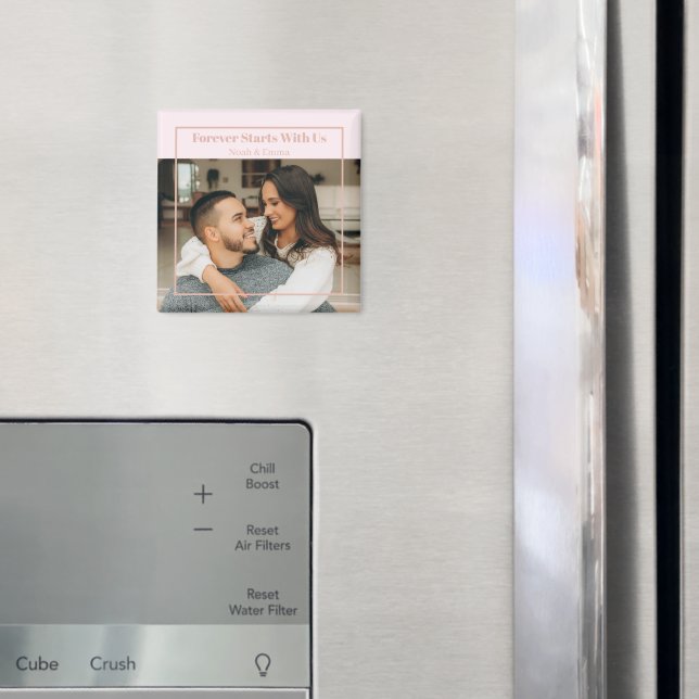 Imã Presente Romântico Personalizado com Foto e Texto  (In Situ (Fridge))