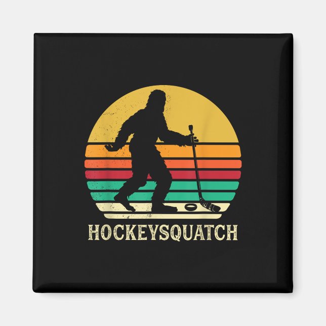 Imã Presente Sasquatch Engraçado de Hóquei no Gelo Big (Frente)