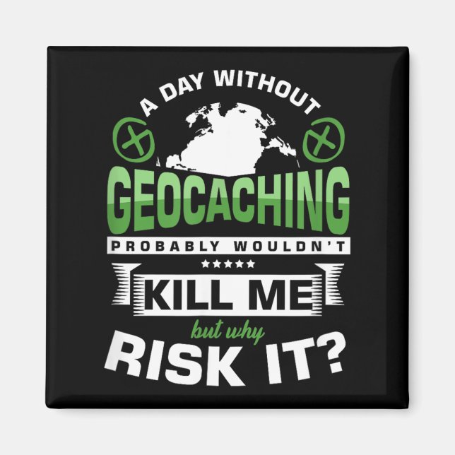 Imã Presente Sem Geocaching Caça-Tesouro GPS Caches Et (Frente)