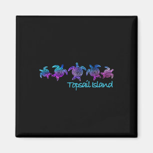 Imã Presente Tribal Tartaruga Design Praia Ilha Topsai