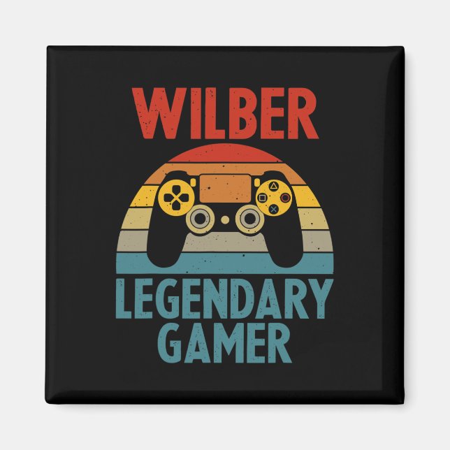 Imã Presente Wilber Nome Personalizado Engraçado Jogos (Frente)