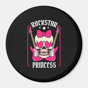 Imã Presente Xmas Rockstar Princess Skull
