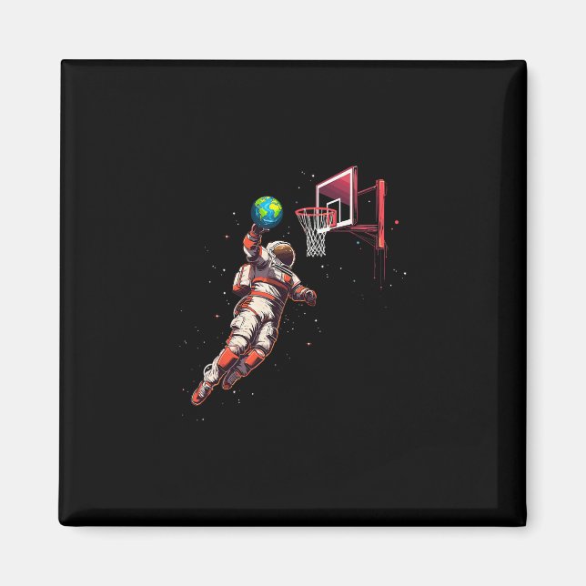 Imã Presentes Astronauta Desenho Espaço Exterior Homen (Frente)