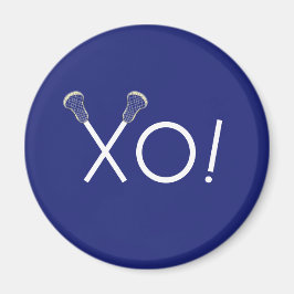 Imã Presentes Azuis da Equipe de Lacrosse