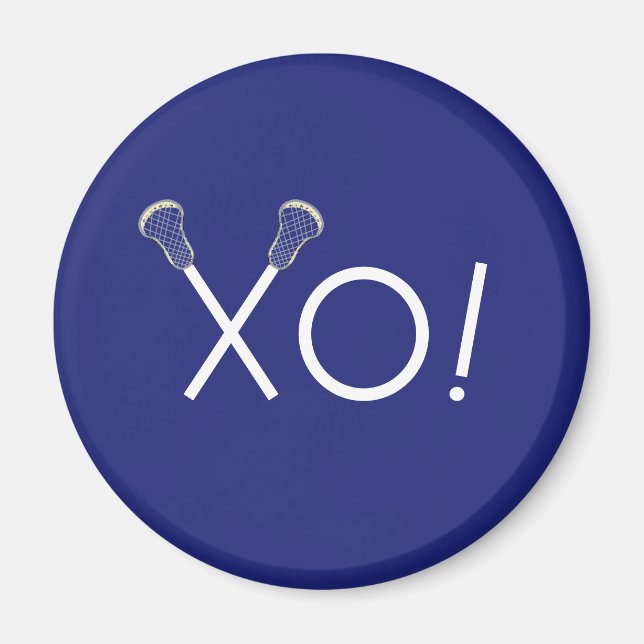 Imã Presentes Azuis da Equipe de Lacrosse (Frente)