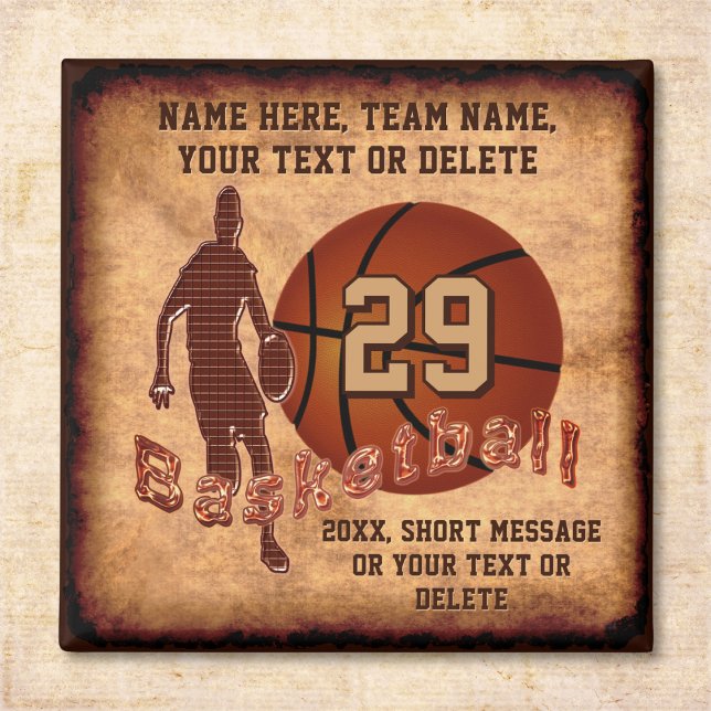 Imã Presentes baratos para jogadores de basquete. Basq (Basketball themed party favors. Personalized Basketball Magnets. Cool, Basketball goodie bag ideas.)