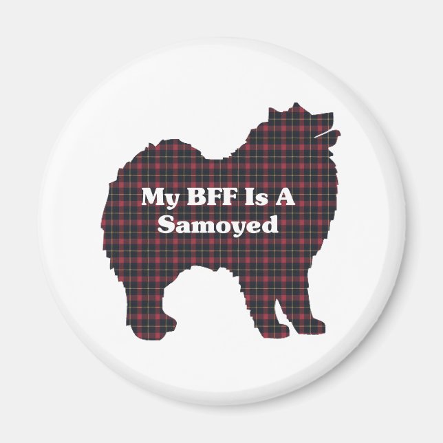 Imã Presentes BFF Samoyed (Frente)