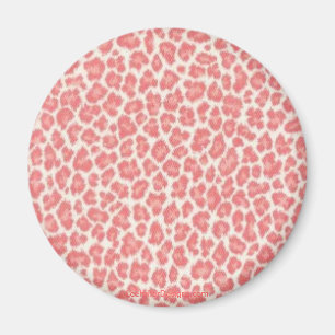 Imã Presentes com Estampa de Leopardo Rosa e Creme
