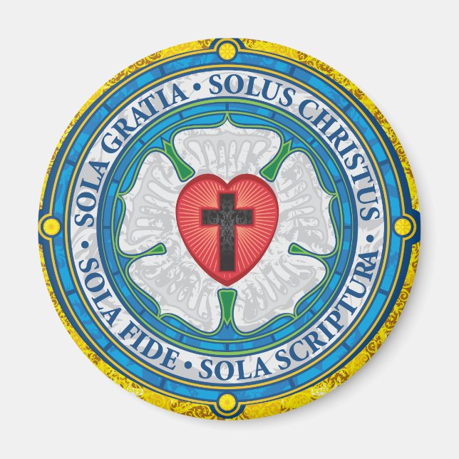 Imã "PRESENTES CRISTÃOS" Luther Rosa Christian Jesus (Frente)