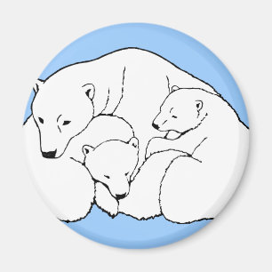 Imã Presentes da arte do urso polar & dos animais