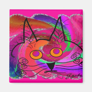 Imã Presentes da arte dos amantes do gato preto