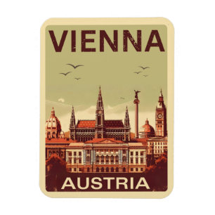 Ímã Presentes da cidade retrô Viena Áustria skyline