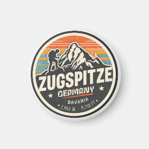 Imã Presentes da estação de esqui Retro Zugspitze topo