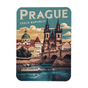Ímã presentes da república checa da praga viagens vint