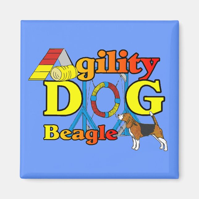 Imã Presentes de Agilidade de Beagle (Frente)