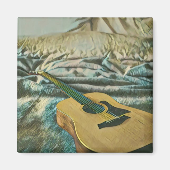 Imã Presentes de amantes de guitarra (Frente)