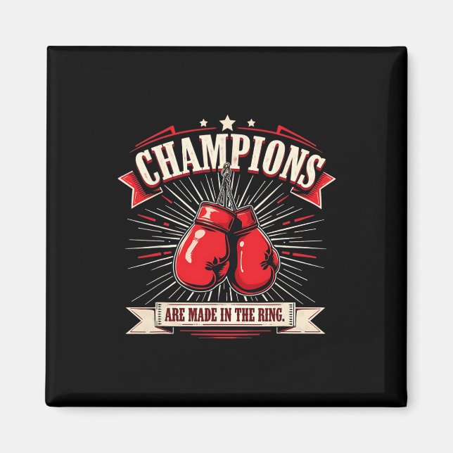 Imã Presentes De Amor Com Luvas De Boxing Retro Para B (Frente)