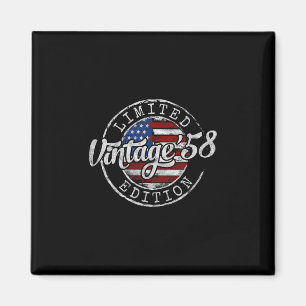 Imã Presentes de aniversário de 67 anos Vintage 1958 p