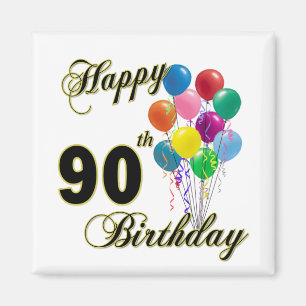Imã Presentes de aniversário do 90 e roupa felizes do