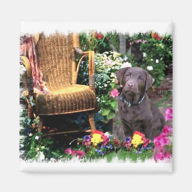 Imã Presentes de Arte Labrador Retriever (Frente)