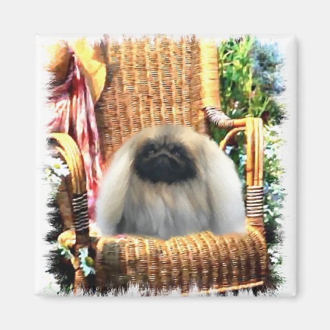 Imã Presentes de Arte Pekingeses (Frente)