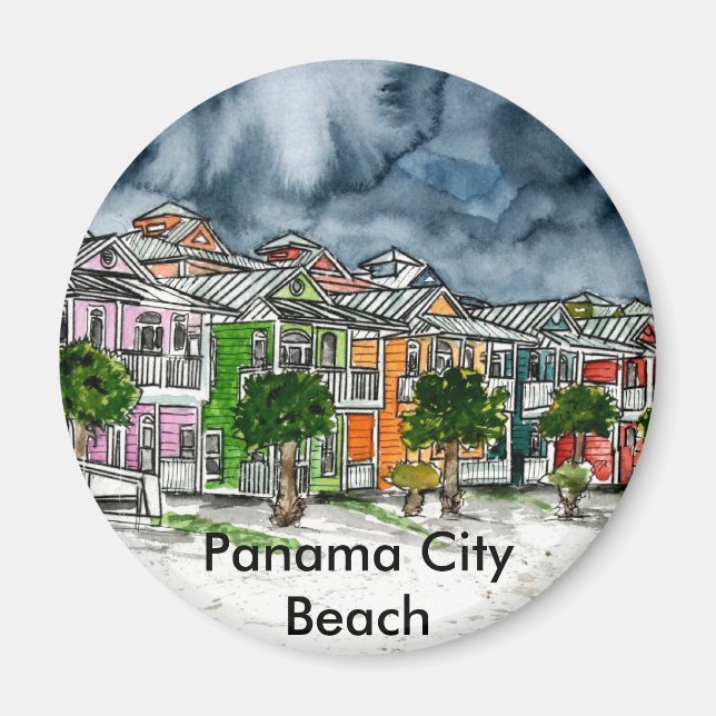 Imã Presentes de arte tropical na Flórida de Panamá Ci (Frente)