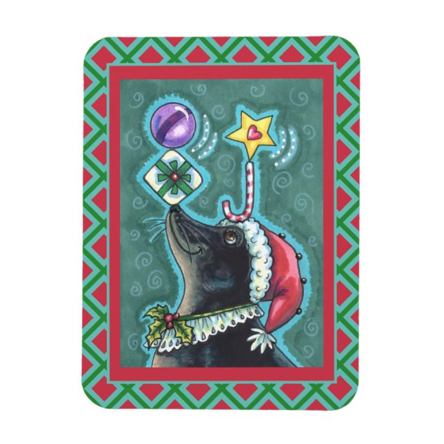 ÍMÃ PRESENTES DE BALANÇO DE SELOS DE NATAL DE MERRY, C (Vertical)