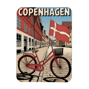 Ímã Presentes de bicicleta vintage Copenhague Dinamarc