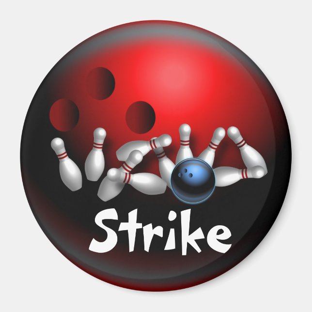 Imã Presentes de Boliche Personalizados (Frente)