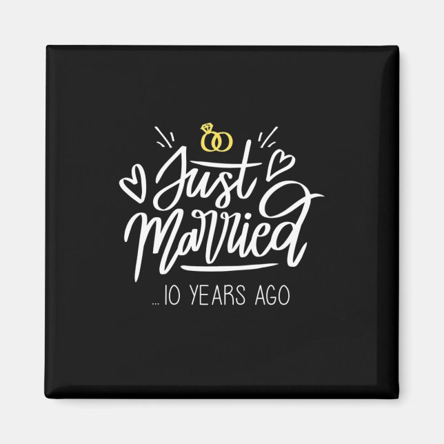 Imã Presentes de Casamento | 10º Aniversário de Casame (Frente)