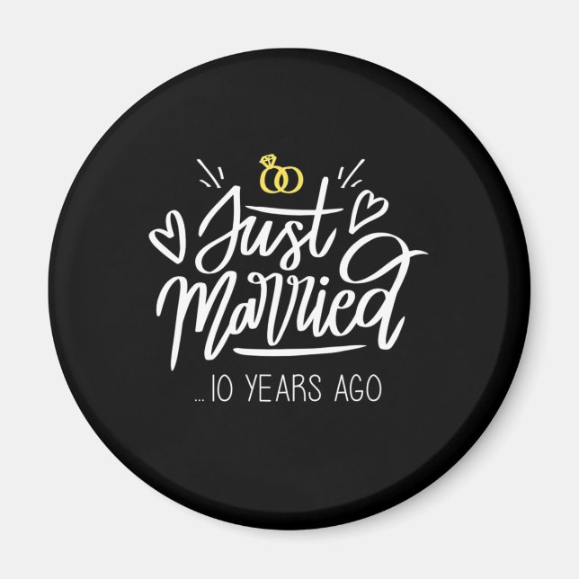 Imã Presentes de Casamento | 10º Aniversário de Casame (Frente)