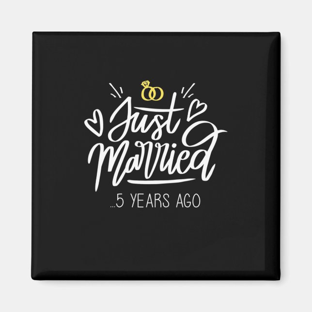 Imã Presentes de Casamento | 5º Aniversário de Casamen (Frente)