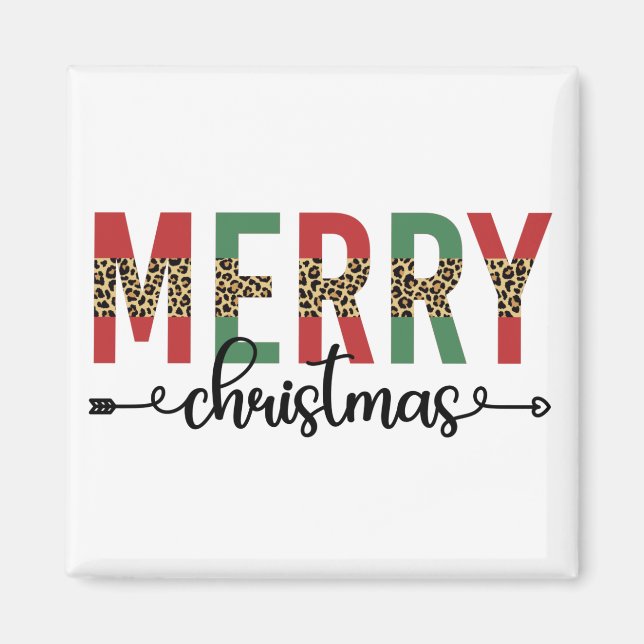 Imã Presentes de Celebração da Família Feliz de Natal (Frente)