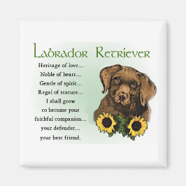 Imã Presentes de chocolate Labrador rebitador