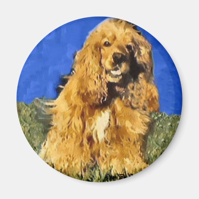 Imã Presentes de Cocker Spaniel (Frente)