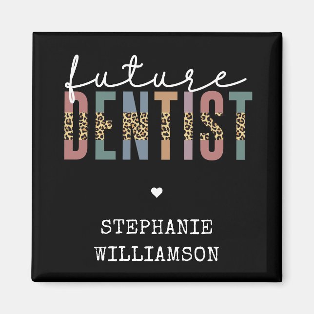 Imã Presentes de Dentista Dentista Futuros Personaliza (Frente)