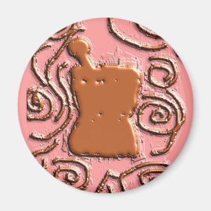 Imã Presentes de Design de Pestle e Mortar FARMACÊUTIC