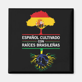 Imã Presentes de Expatriados Fãs Bandeiras Espanha Bra