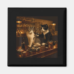 Imã Presentes de Gato Vintage Tatuado Gatinho Artista