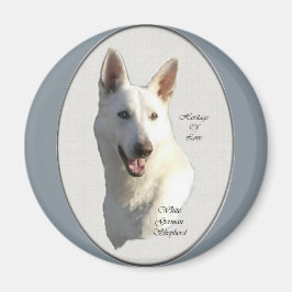 Imã Presentes de German shepherd Branco
