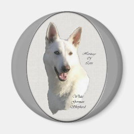 Imã Presentes de German shepherd Branco