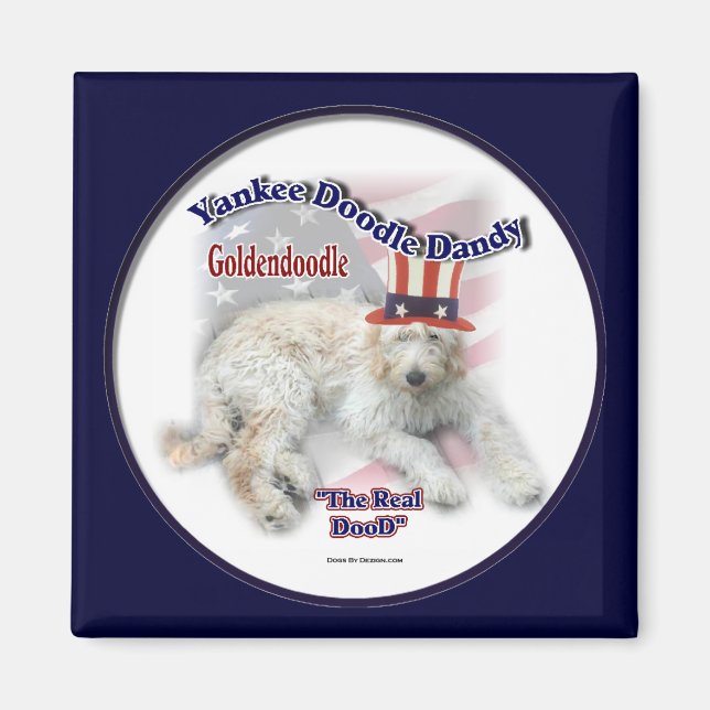 Imã Presentes de Goldendoodle (Frente)