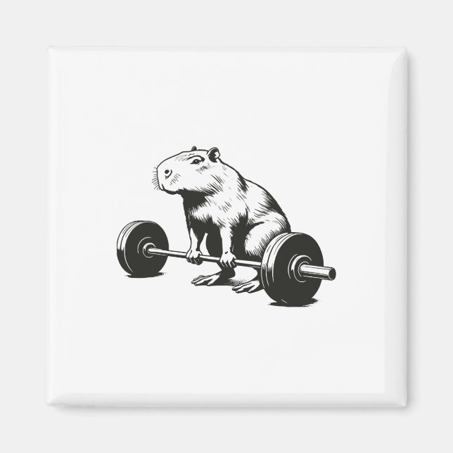 Imã Presentes de musculação Capivara Levantamento de p (Frente)