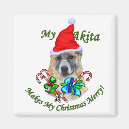 Imã Presentes de Natal Akita