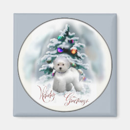 Imã Presentes de Natal Bichon Frise