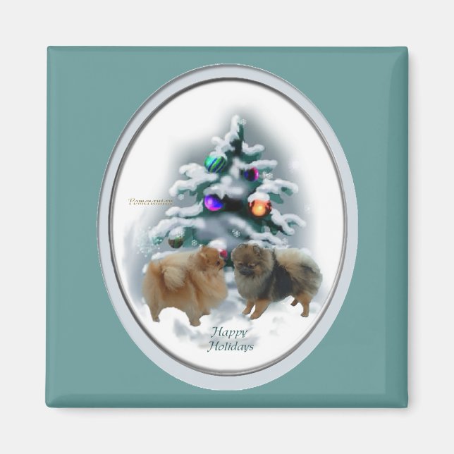 Imã Presentes de Natal da Pomerânia (Frente)